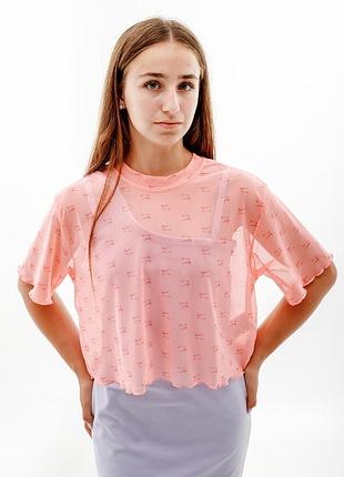 Футболка nike w nsw air aop mesh ss crop top dv8245-611 m