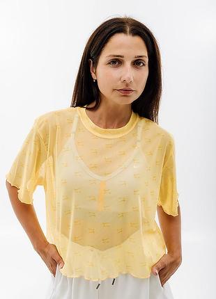 Футболка nike w nsw air aop mesh ss crop top dv8245-795 s