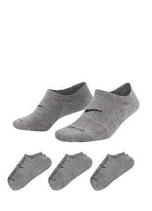 Шкарпетки nike u nk everyday plus cush footie сірий уні 34-38 dh5463-902