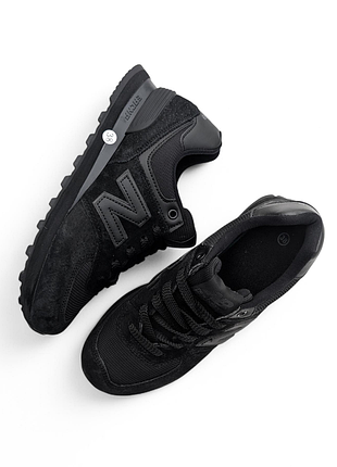 Мужские кроссовки new balance 574 черные 3