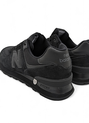 Мужские кроссовки new balance 574 черные 4