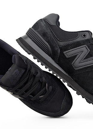 Мужские кроссовки new balance 574 черные 7