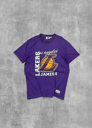 Футболка nba los angeles lakers оригінал фіолетова баскетбольна футболка найк лейкерс мерч james 6