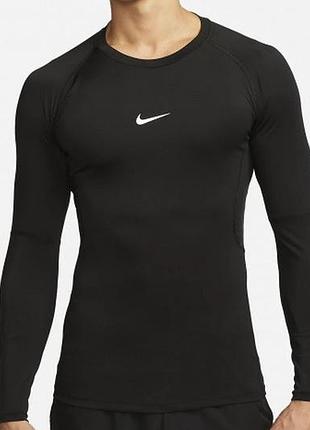 Футболка nike m np df tight top ls fb7919-010