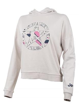 Кофта jeep hooded cropped sweatshirt star botanical print o102607-j863 xl