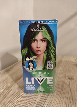 Напівперманентна фарба для волосся schwarzkopf live ultra brights (відтінок 024 vivid green)
