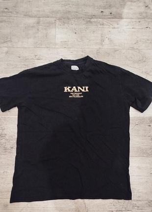 Чорна вінтажна футболка karl kani з логотипом оригінал