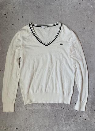 Светр lacoste з v-подібним вирізом