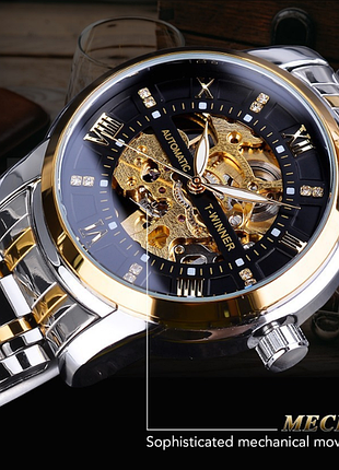 Чоловічий наручний механічний годинник  gmt1193,