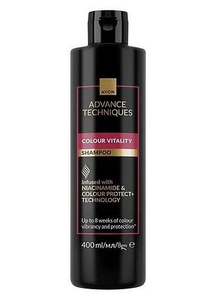 Шампунь для фарбованого волосся «сяйво кольору» avon , 400 мл