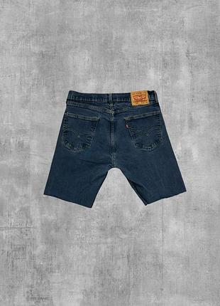 Шорти levi’s 501 оригінал сині джинсові шорти левіс літні легкі з необробленим краєм
