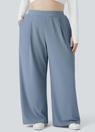 Halara xl/xxl ідеальні якісні жіночі базові трендові штани брюки палаццо довгі трендові базові на кожен день з карманами