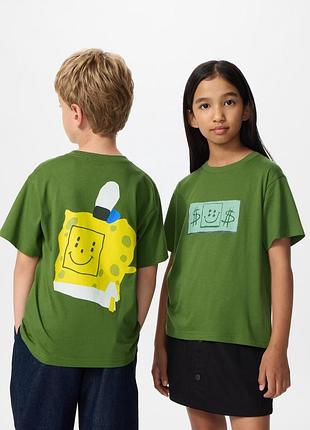 Футболка uniqlo с принтом spongebob squarepants унисекс