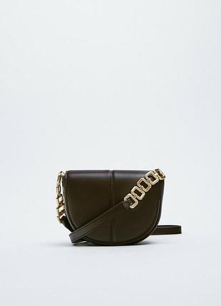 Коричнева сумка zara