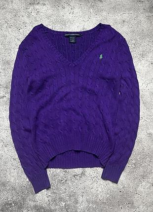 Жіночий вʼязаний светр polo ralph lauren cable knit prl