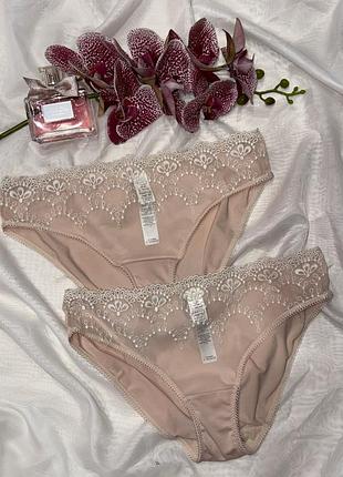 Прозорі трусики з вишивкою marks and spencer
