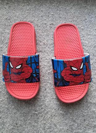 Детские пляжные шлепанцы-слайдеры из серии marvel spider-man размер 26