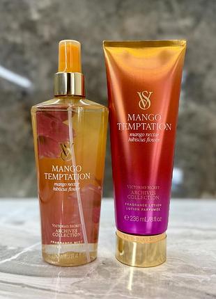 Набір спрей / міст та лосьйон victoria's secret mango temptation