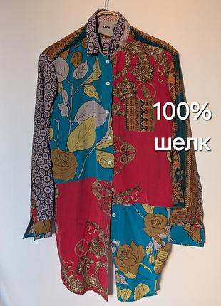 Шовкова блузка-сорочка asos (100% натуральний шовк), см