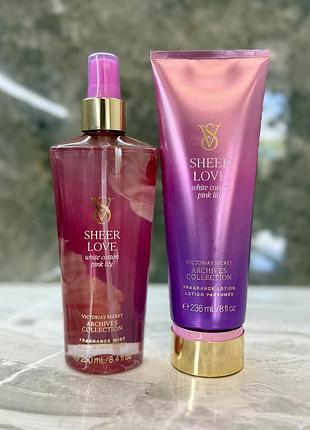 Набір спрей / міст та лосьйон victoria’s secret sheer love
