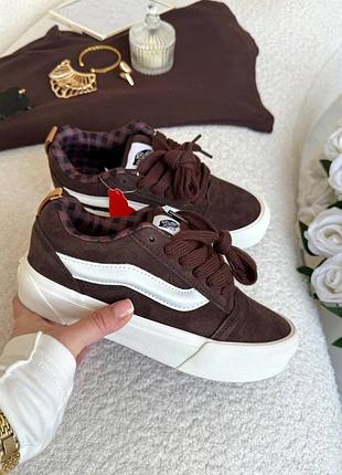 Кроссовки vans knu skool brown