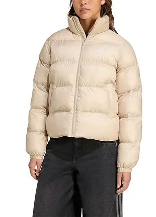 Куртка женская adidas short puffer бежевая