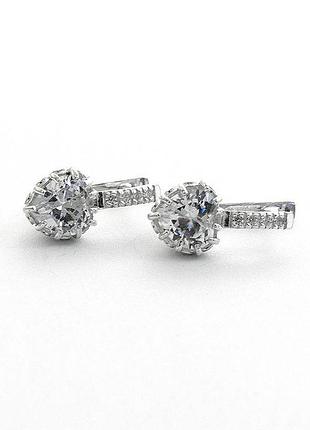 Серебряные сережки с камнем сердце интернет магазин сильвер клаб