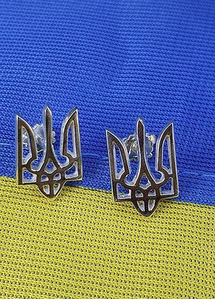 Пусеты герб украины интернет магазин сильвер клаб