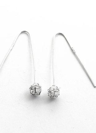 Сережки висячие из серебра интернет магазин сильвер клаб