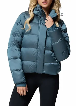 Куртка женская columbia amaze puffTM hooded jacket бирюзовая 2133711-429