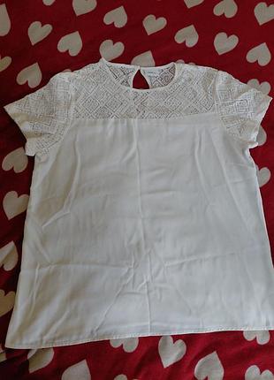 Біла блузка сорочка футболка l xl