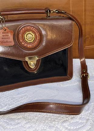 Винтажная кожаная сумка от marchino via moda