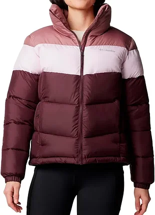 Куртка женская columbia puffectTM ii colorblock jacket бордовая 2088481-607