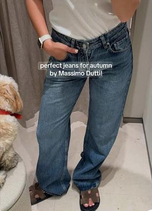 Джинси прямого крою massimo dutti, xs-c