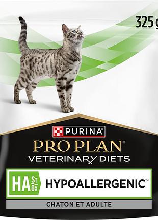 Сухий дієтичний корм pro plan veterinary diets ha hypoallergenic для дорослих котів та кошенят для зниження ознак інгредієнтної та