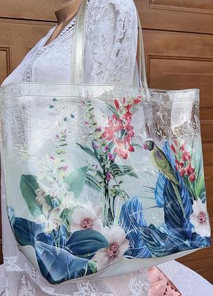 Напівпрозора літня сумка-шопер від відомого британського бренду ted baker london