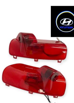 Светодиодная штатная подсветка на двери автомобиля с логотипом hyundai elantra 2008-2015