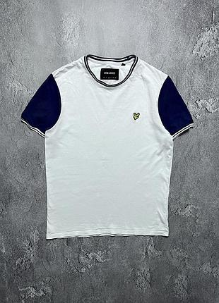 Vintage винтажная футболка lyle scott лайл скот big logo casual кэжуал size m размер м
