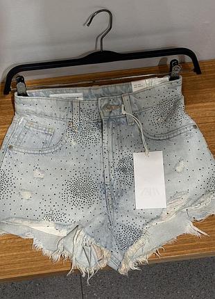 Шорти zara зі стразами