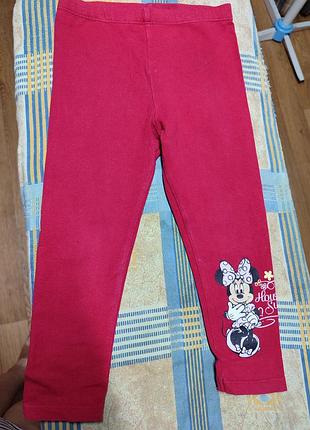 Штани червоні minnie mouse для дівчинки