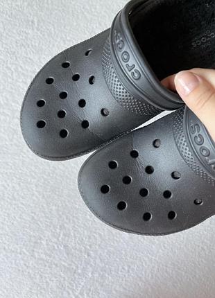 Crocs classic lined clog чорні з утепленням