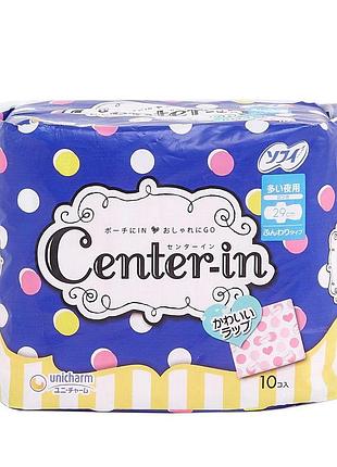 Unicharm center-in soft and fluffy night use нічні гігієнічні прокладки 29 см, 10 шт
