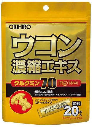 Orihiro turmeric concentrated extract концентрированный экстракт куркумы, 20 стиков