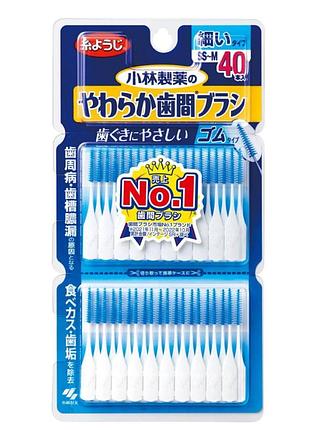 Kobayashi pharmaceutical soft interdental brush m мʼяка міжзубна щітка, 40 шт