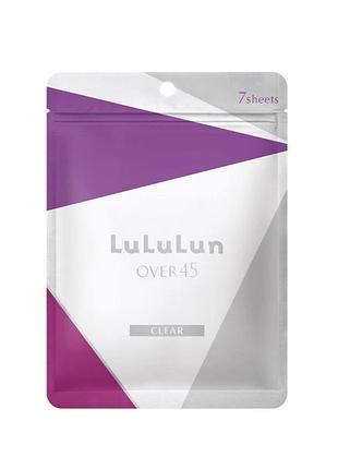 Lululun over45 iris blue омолоджуюча маска для поліпшення тону зрілої шкіри, 7 шт