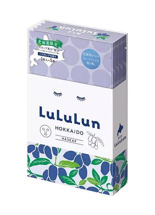 Lululun premium face mask hokkaido haskap антиоксидантна маска з екстрактом жимолості, 1 шт х 5 уп
