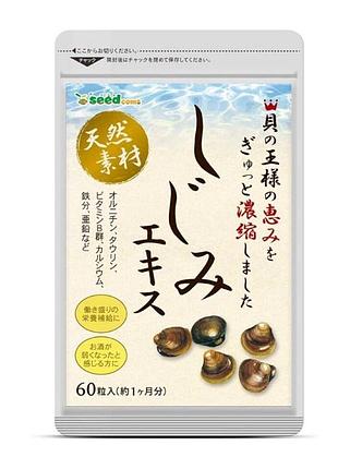 Seedcoms shijimi extract, oyster shells, ornithine комплекс для восстановления жизненных сил (30 дней) 60 табл
