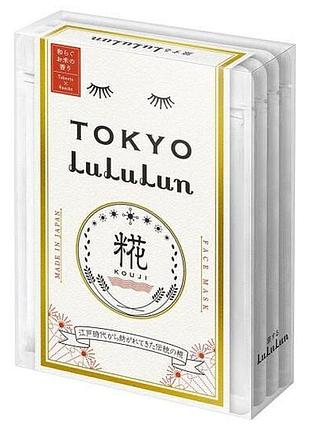 Lululun face mask tokyo kouji живильна маска з екстрактом саке та кодзі, 7 шт х 4 уп