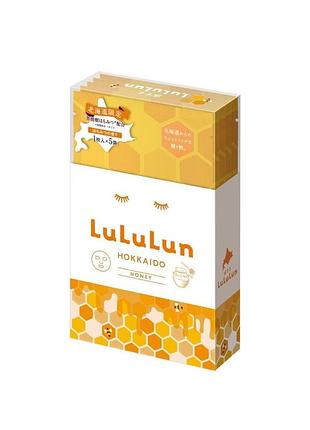 Lululun premium face mask hokkaido honey відновлююча маска з натуральним медом, 1 шт х 5 уп
