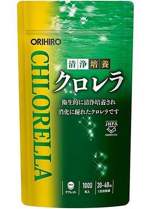 Orihiro clean cultured chlorella чистая культивированная хлорелла, 1000 таблеток